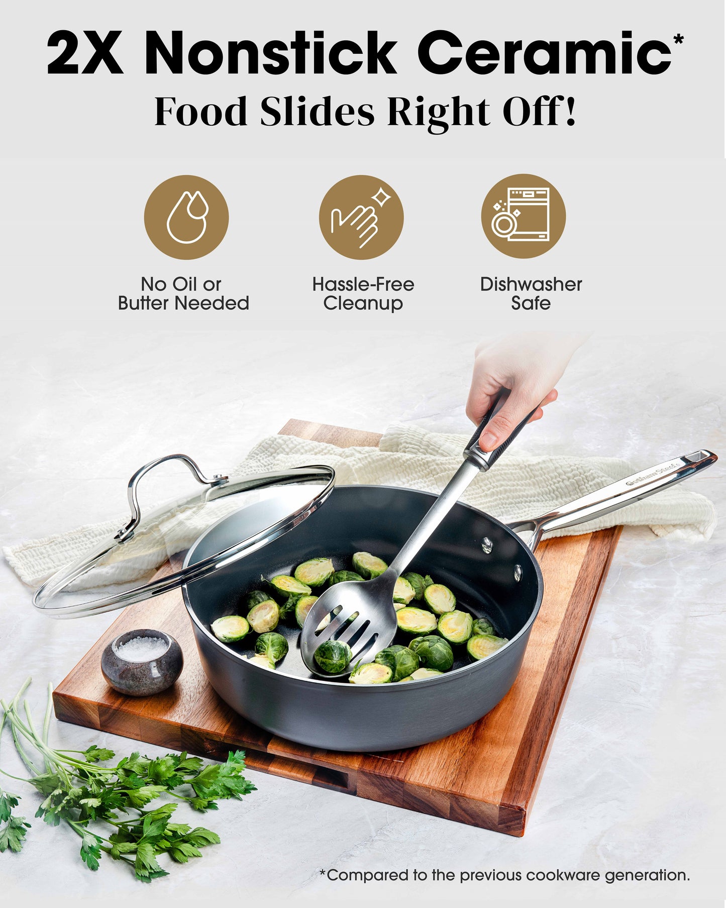 Pro Ultra Ceramic 4qt Sauté Pan & Lid