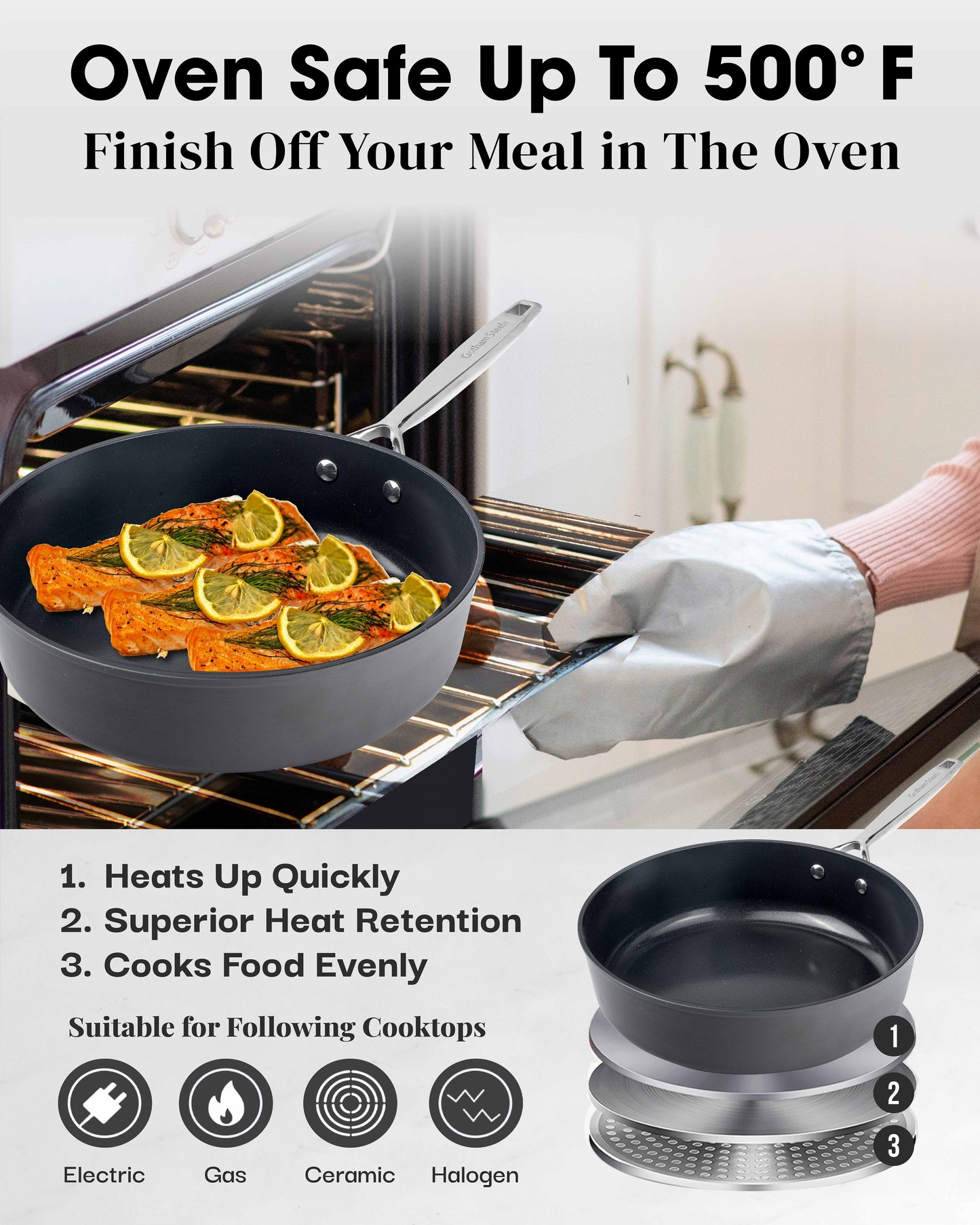 Pro Ultra Ceramic 4qt Sauté Pan & Lid