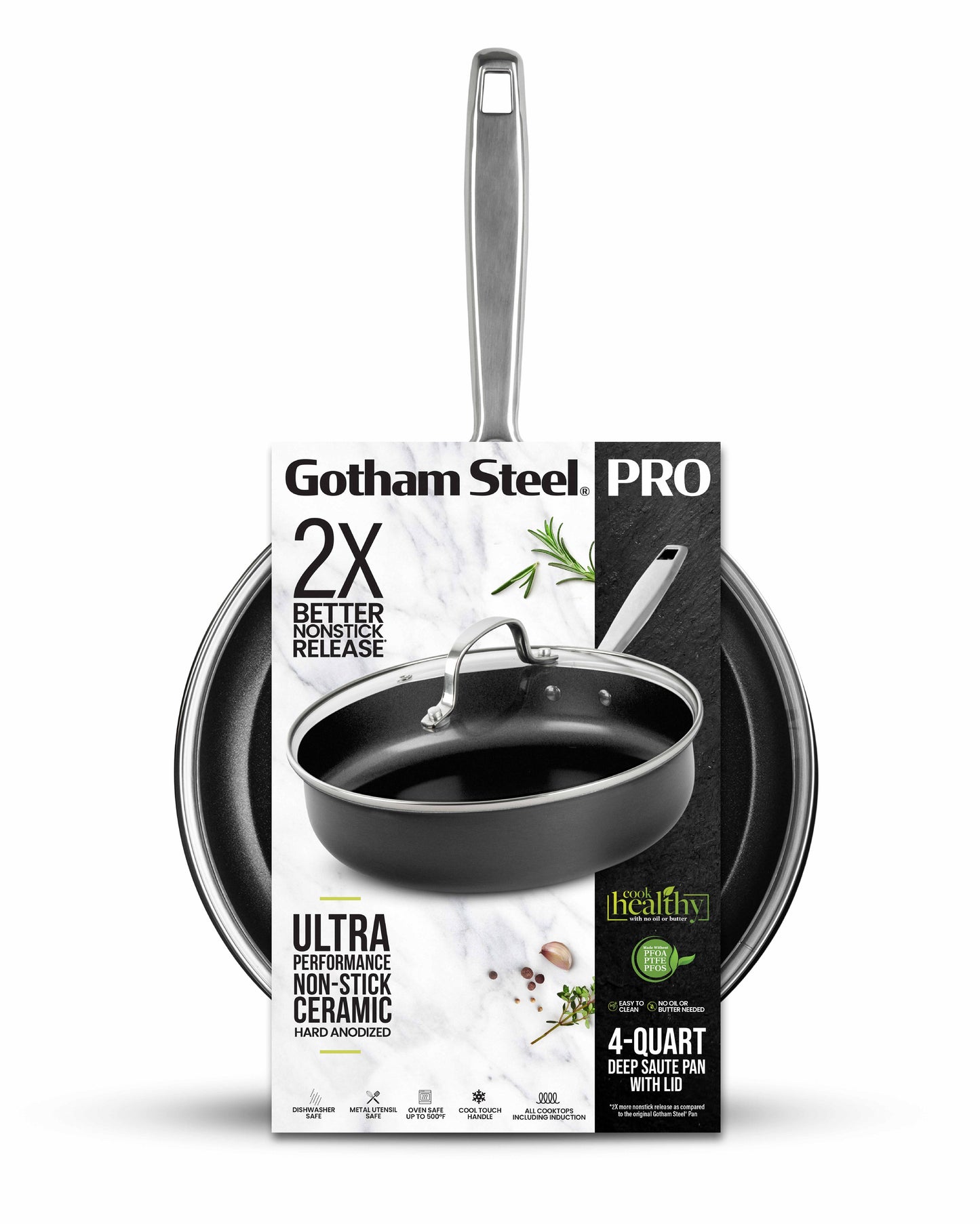 Pro Ultra Ceramic 4qt Sauté Pan & Lid