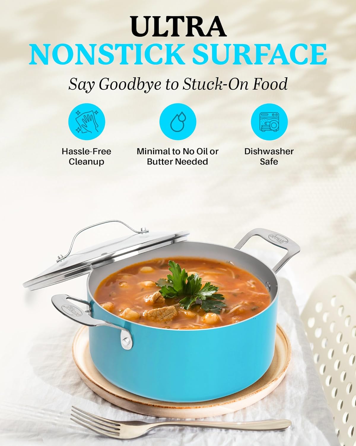 Aqua Collection 5 Qt Stock Pot