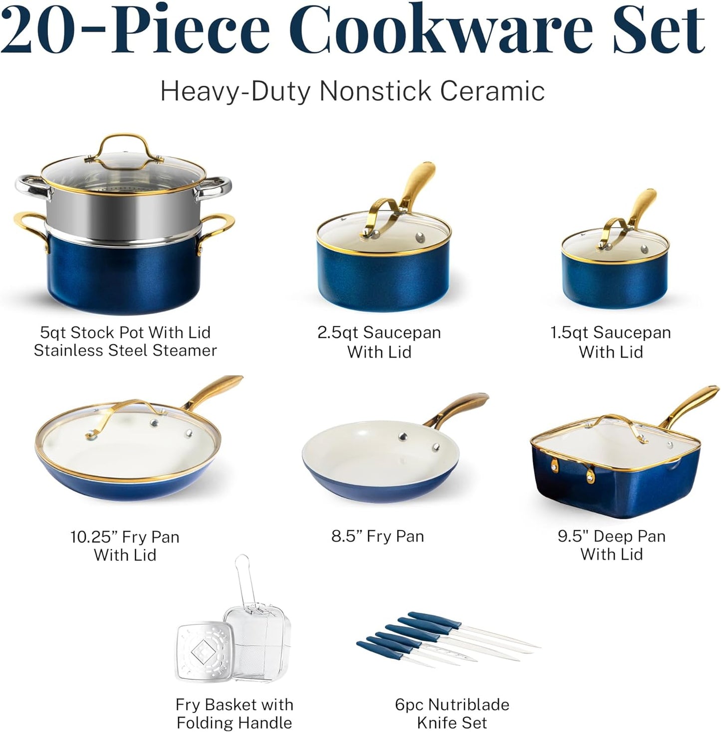Gotham Gold Cookware and NutriBlade Bundle