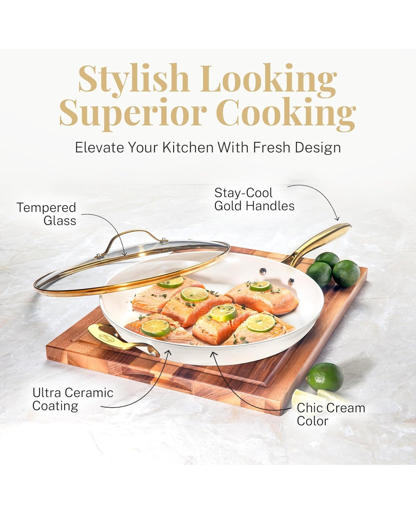 Natural Collection Frying Pan with Lid