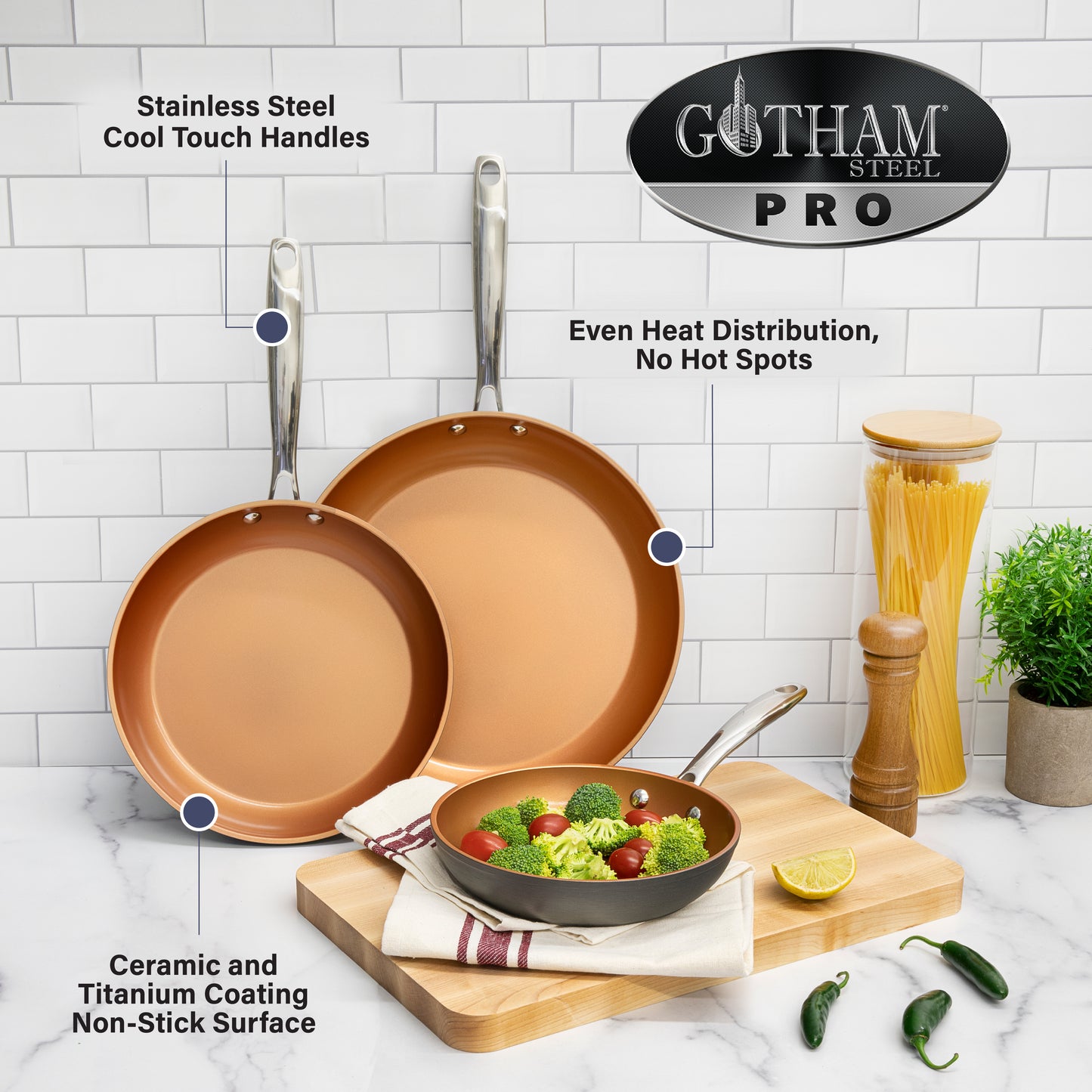 Pro Hard Anodized 8-Piece Cookware Set