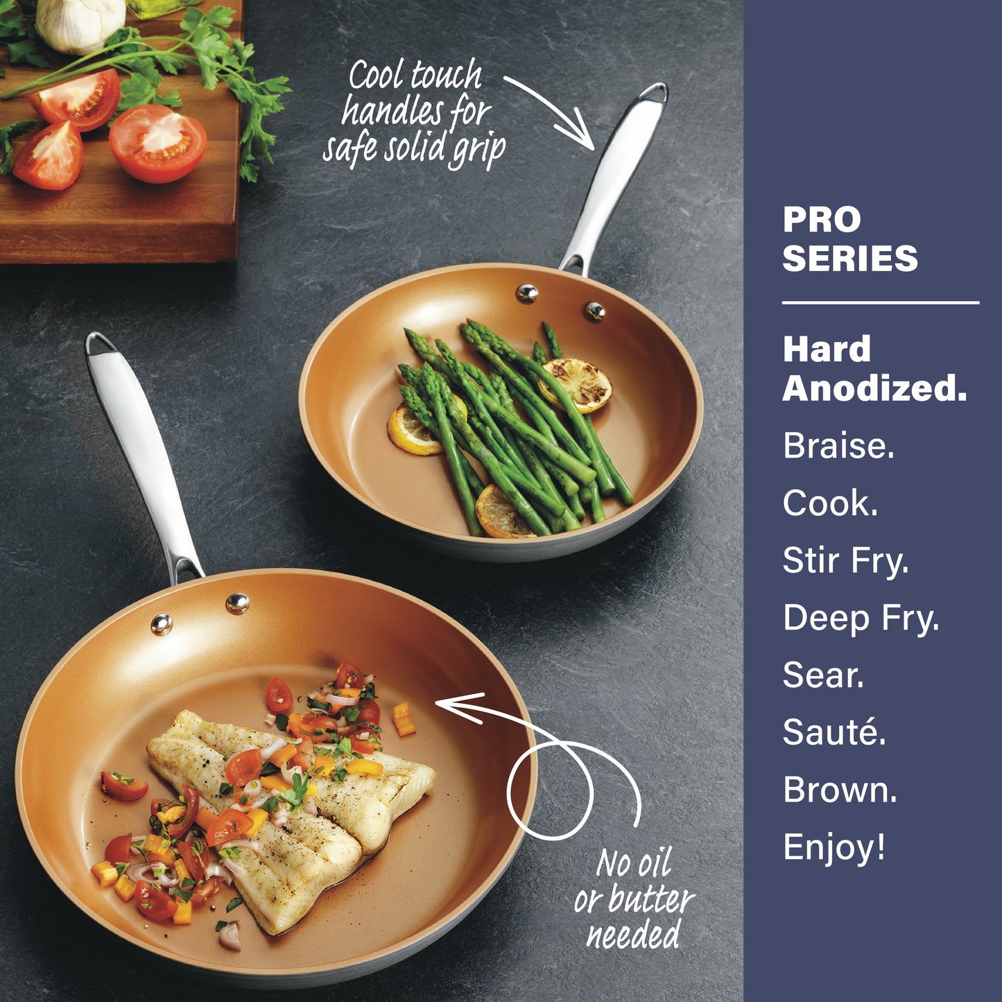 Pro Hard Anodized 8-Piece Cookware Set