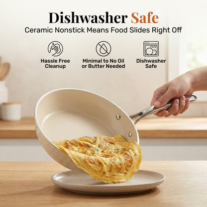 Hammered Cream Cookware Bundle
