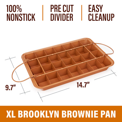 Gotham Steel Brooklyn Brownie - Baking Pan with 24 Dividers