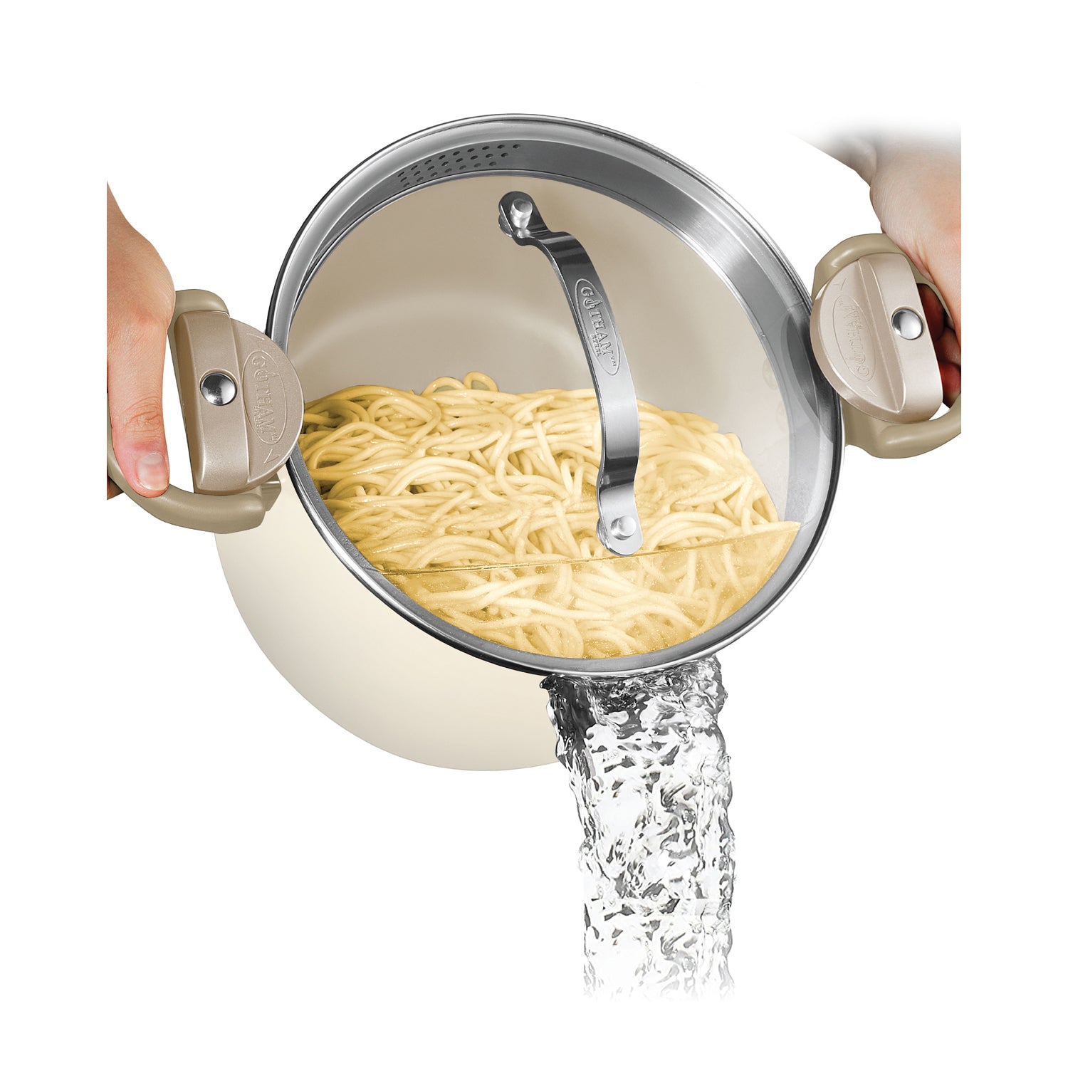 Pasta Pot with Strainer Lid - Cream / 5-Quart