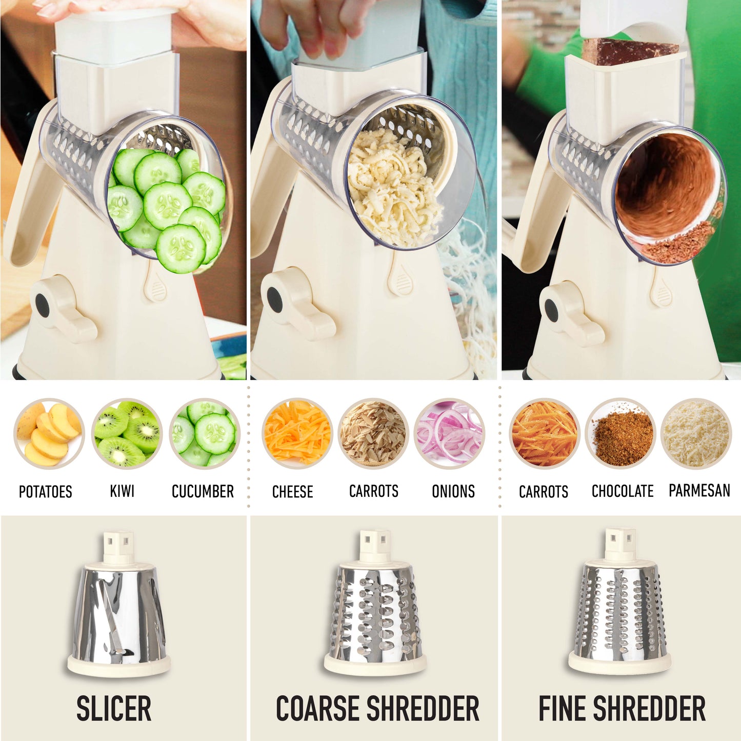 Pastel Collection Nutrislicer Rotating Mandoline