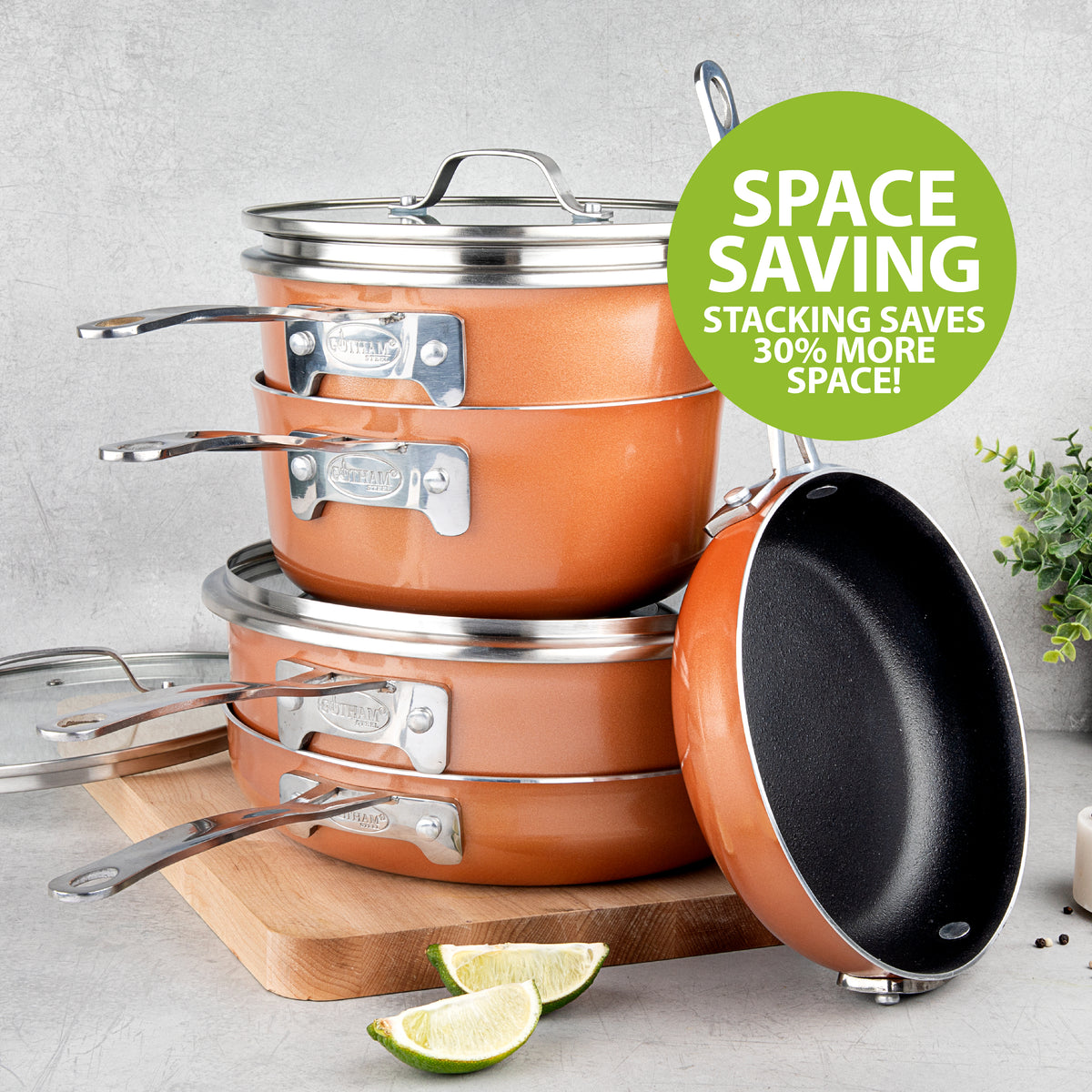 Stack Master Cookware Red Stackmaster Cookware Bundle – Gotham Steel