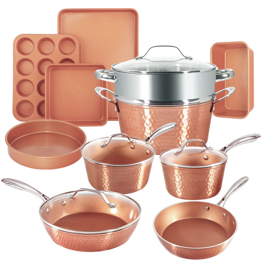 Hammered Copper 15 Piece Special Offer
