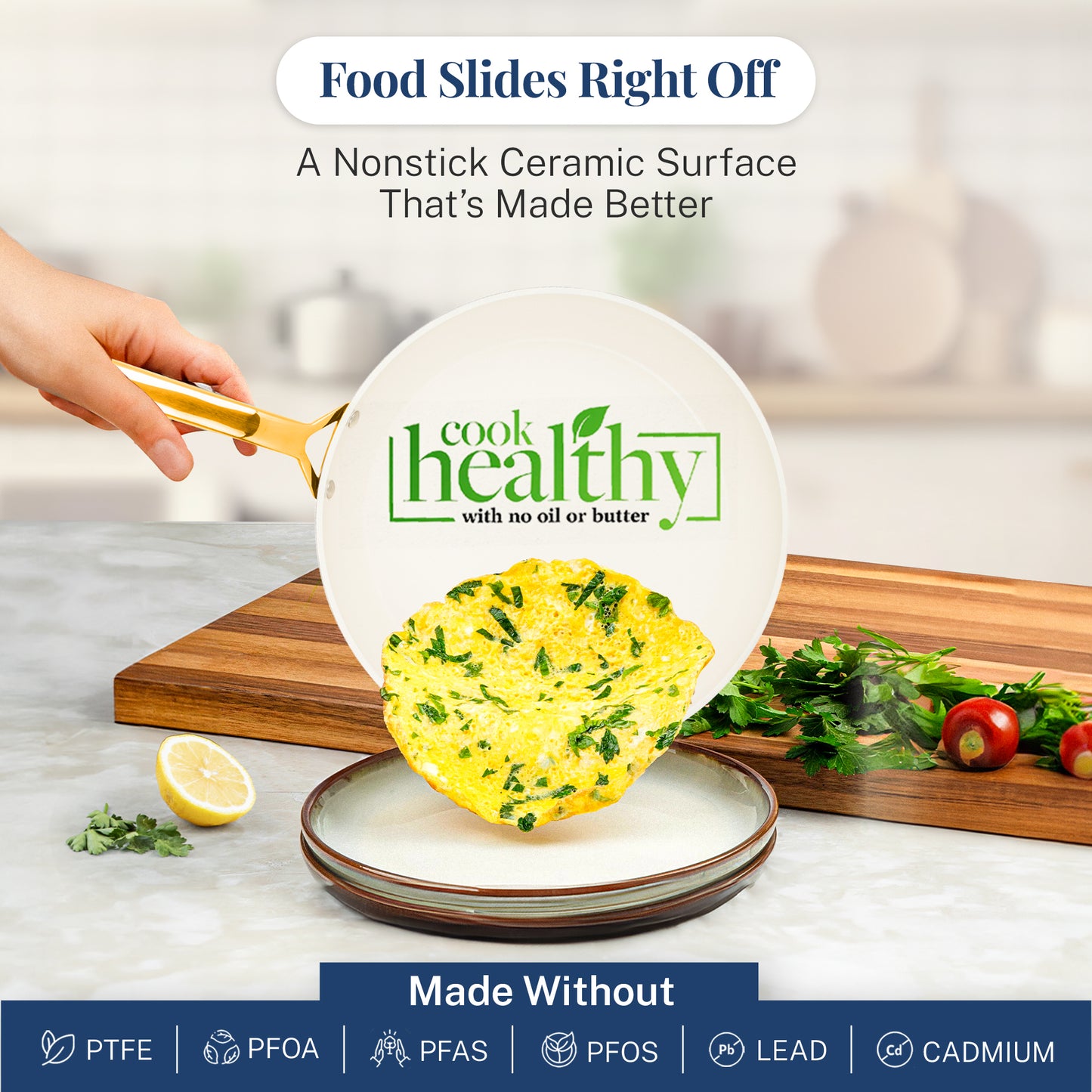 Hammered Natural Collection Fry Pan Set