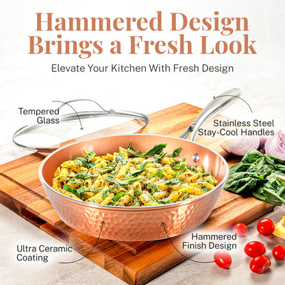 Hammered Copper Cookware Bundle