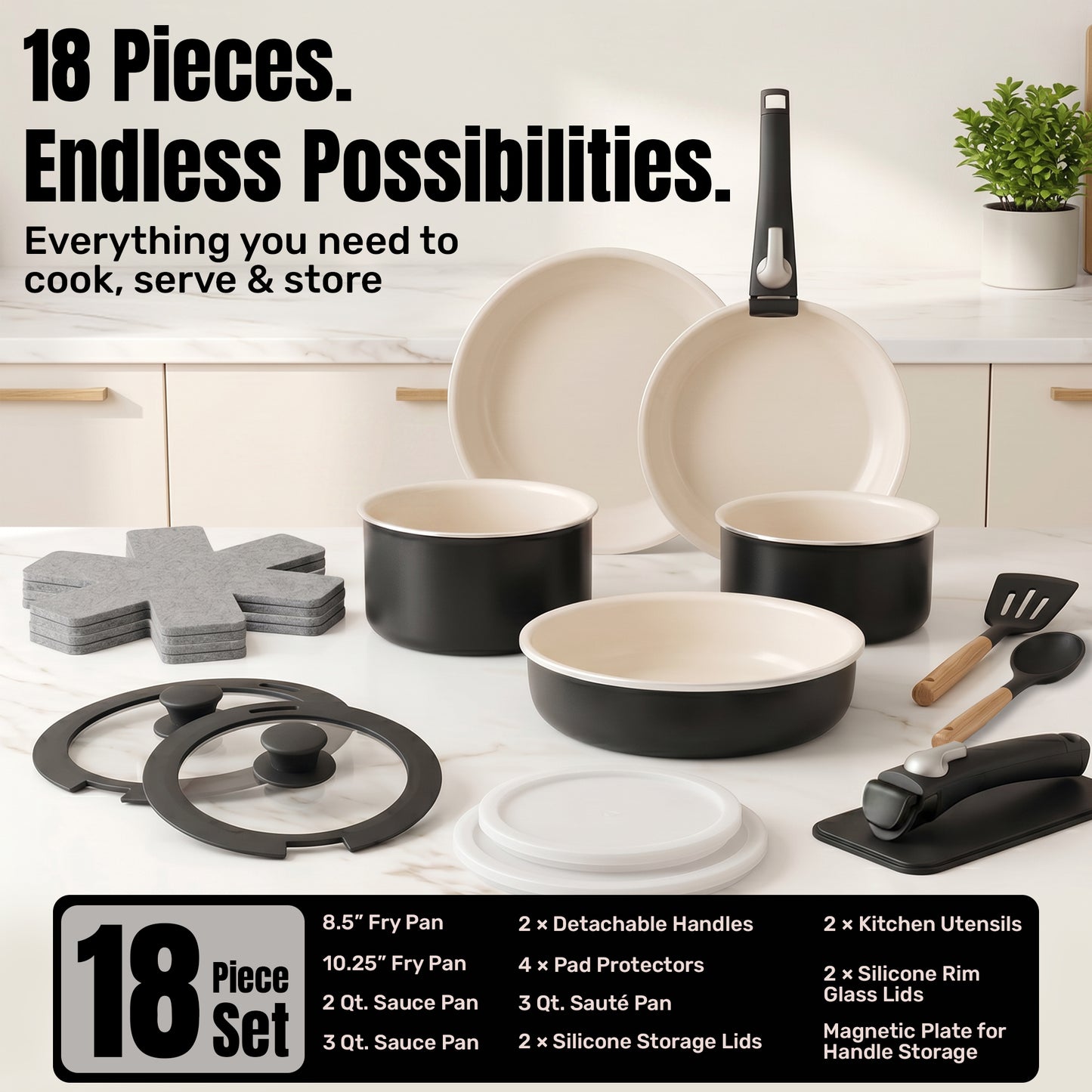 Pastel Collection Detachable Handle Bundle