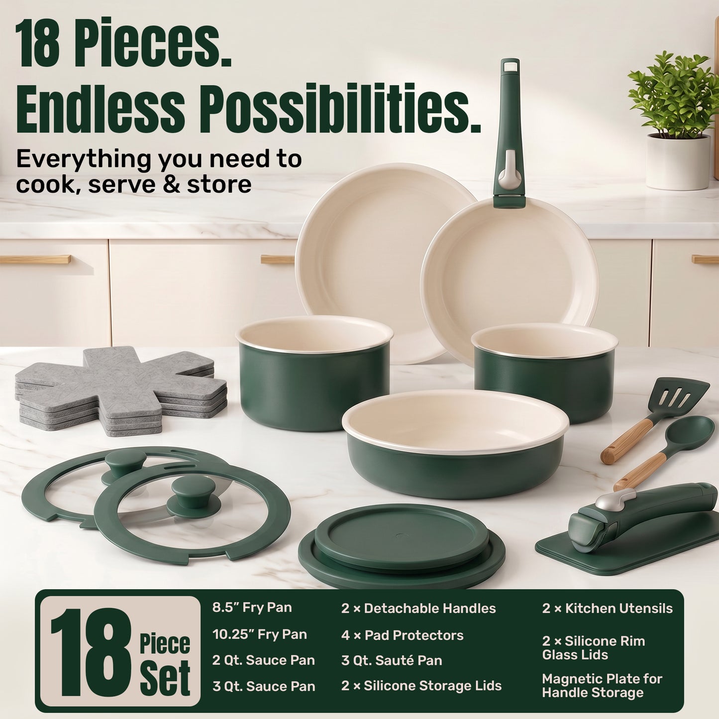Pastel Collection Detachable Handle Bundle