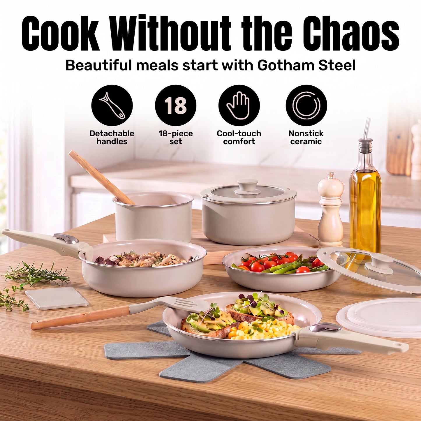 Pastel Collection Detachable Handle Bundle