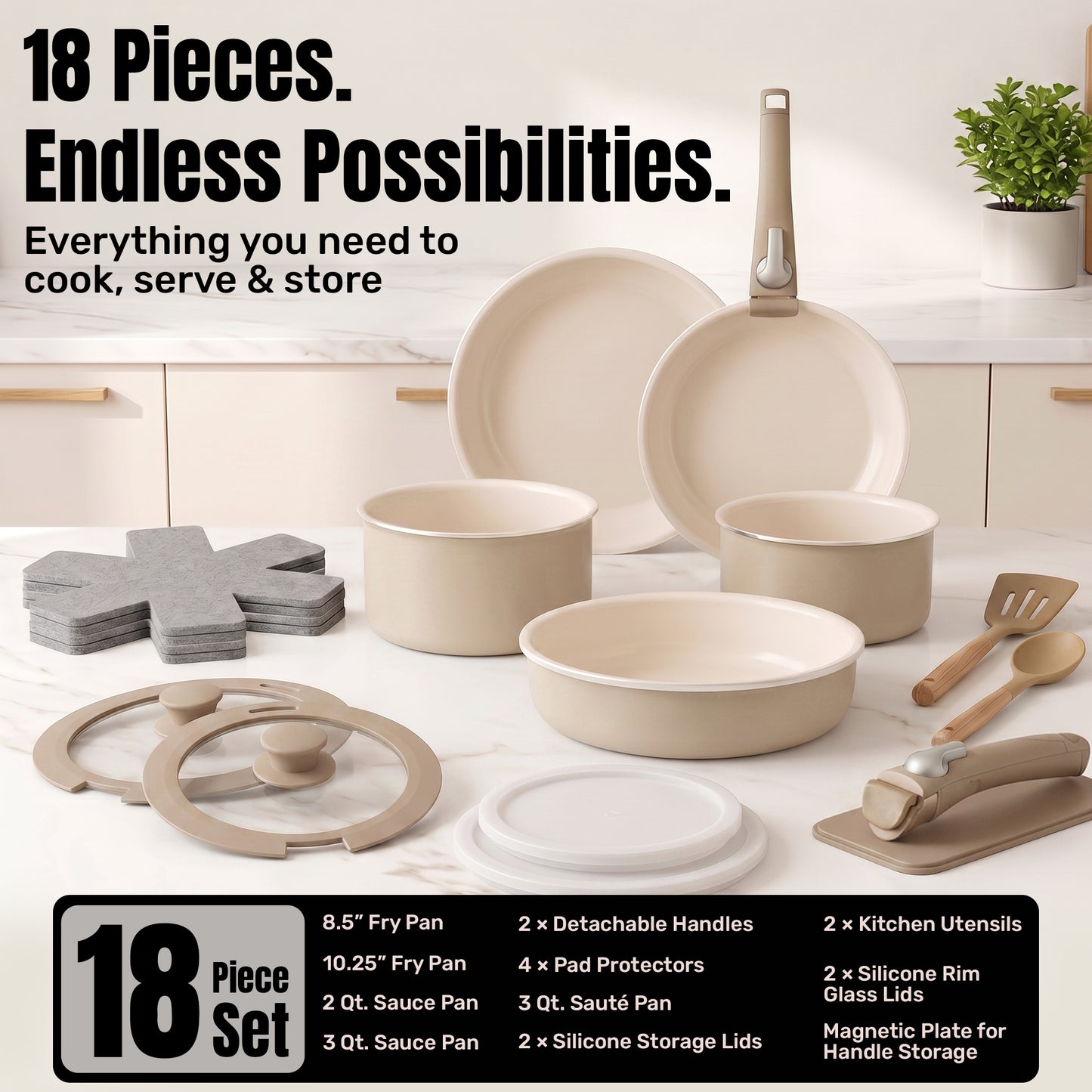 Pastel Collection Detachable Handle Bundle