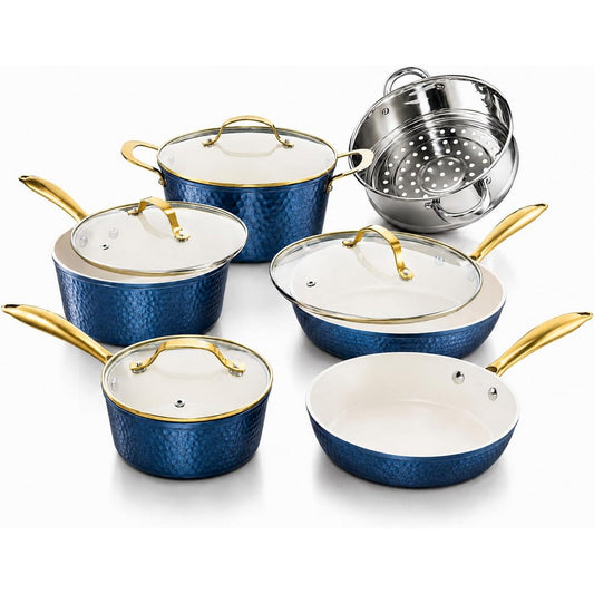 Pro Hammered Natural Collection Cookware Set