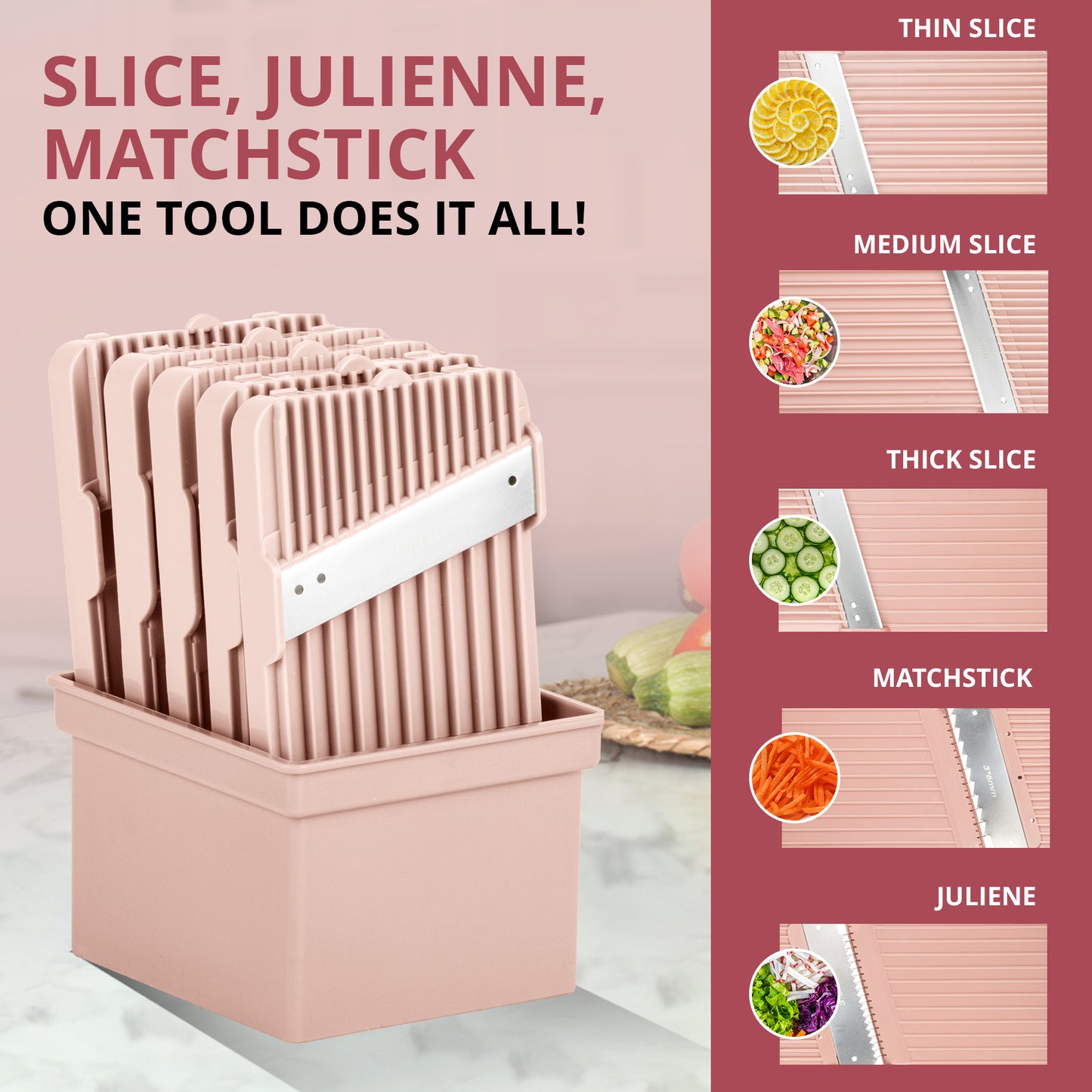 Pastel Collection NutriSlicer Upright Mandoline