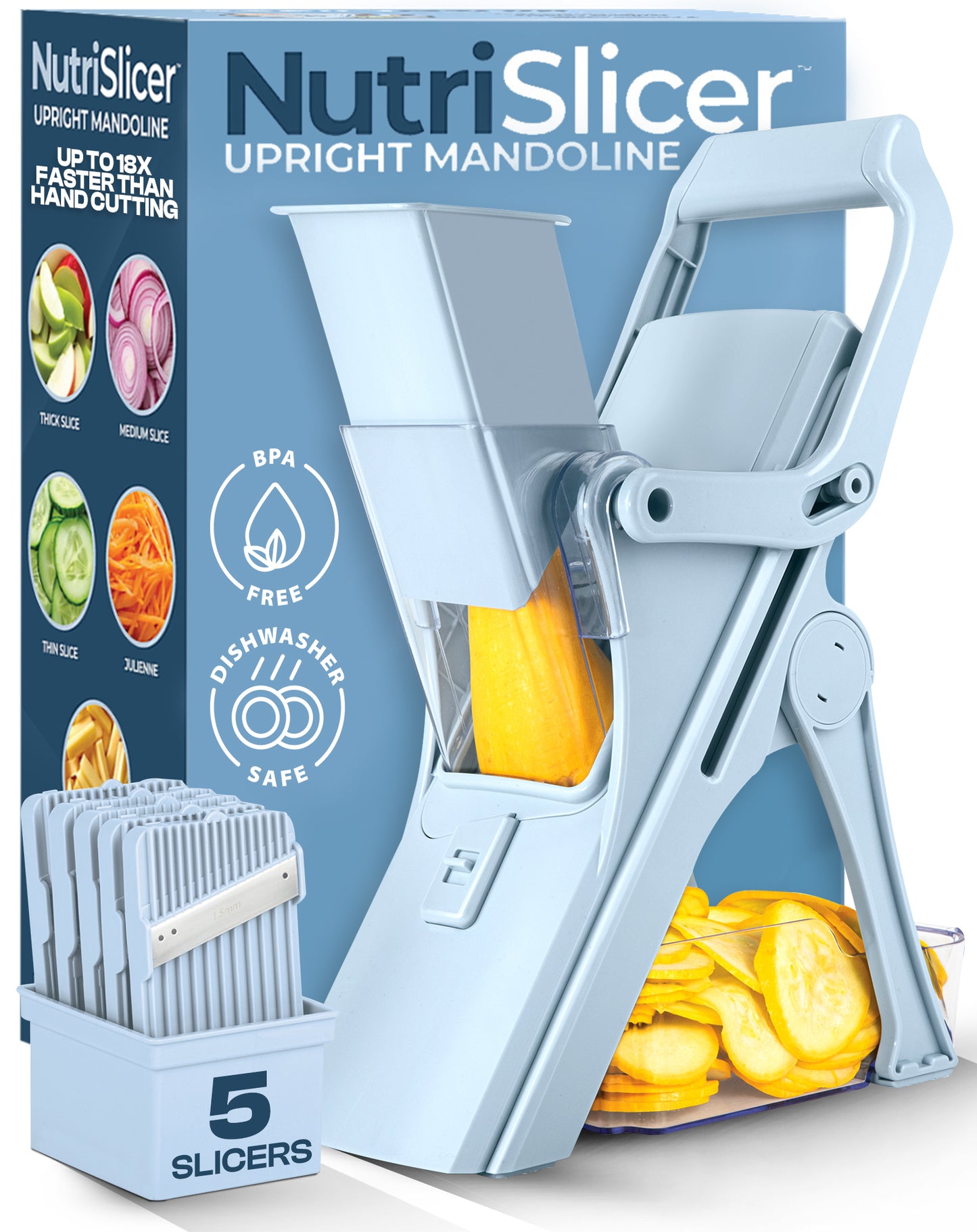 Pastel Collection NutriSlicer Upright Mandoline