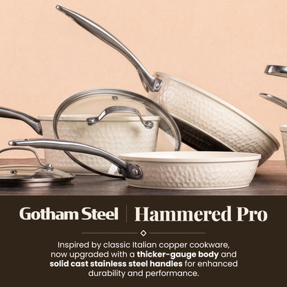 Pro Hammered Natural Collection Fry Pan Set