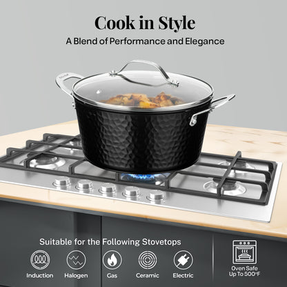 Hammered Ceramic Cookware Set