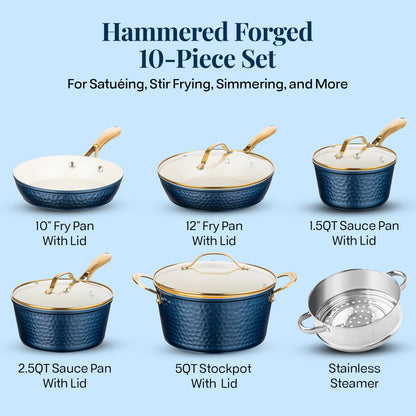 Hammered Ceramic Cookware Set