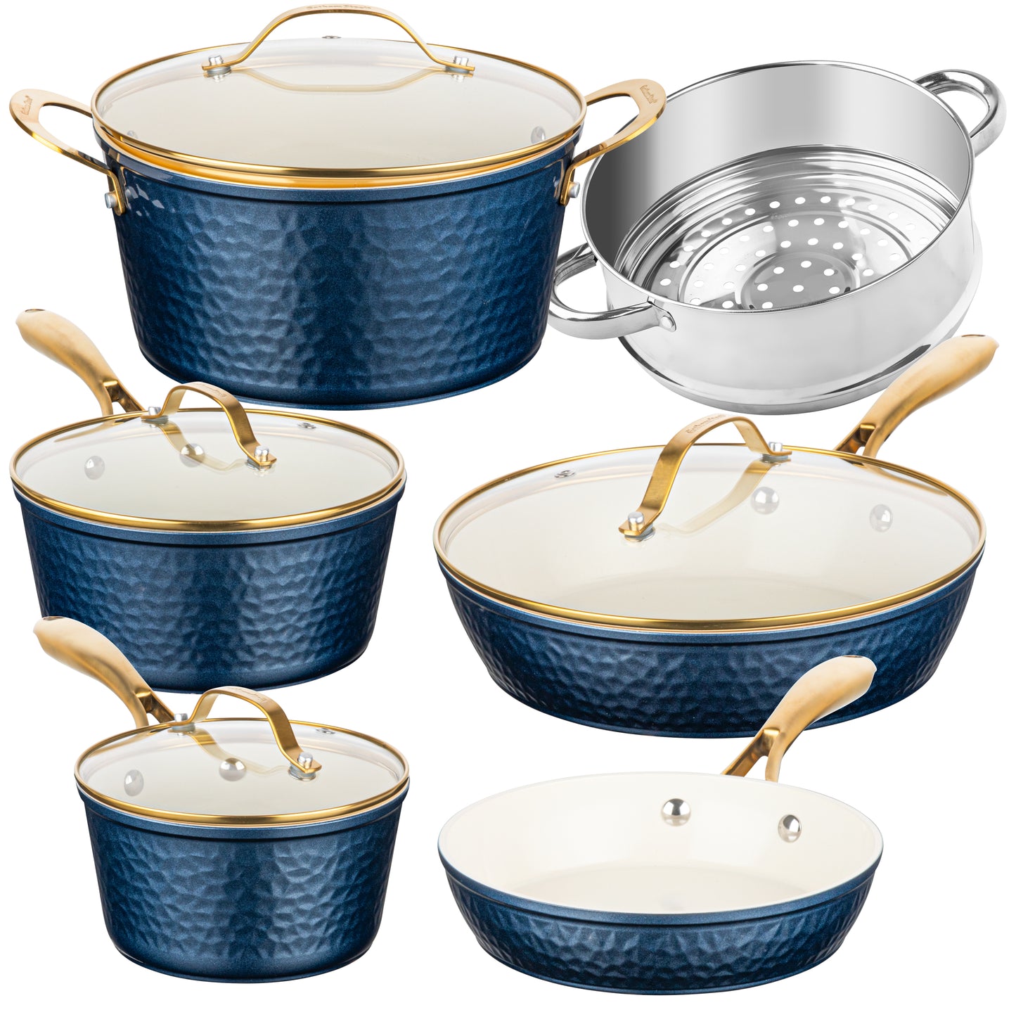 Hammered Ceramic Cookware Set