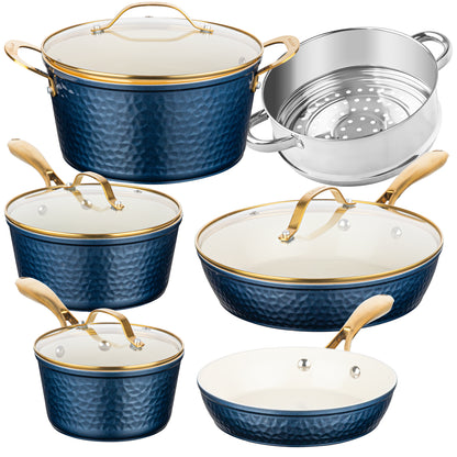Hammered Ceramic Cookware Set