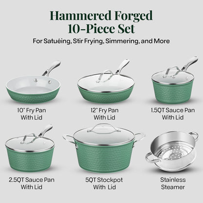 Hammered Ceramic Cookware Set