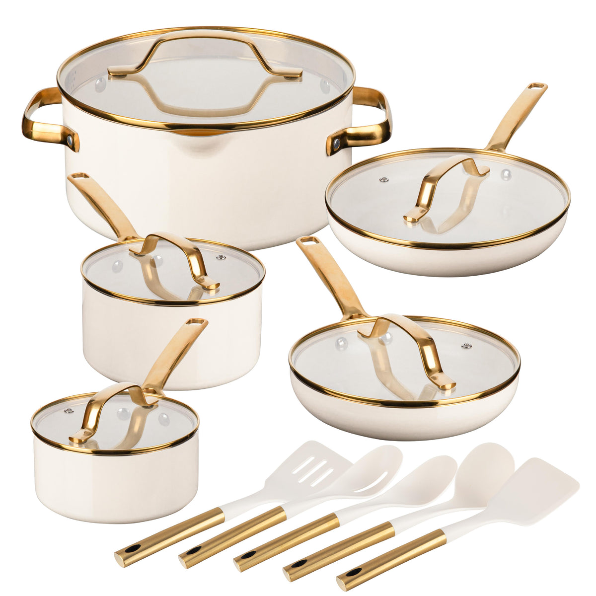 Modern Collection Cookware Bundle with Utensils