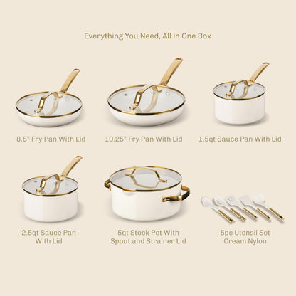Modern Collection Cookware Bundle with Utensils