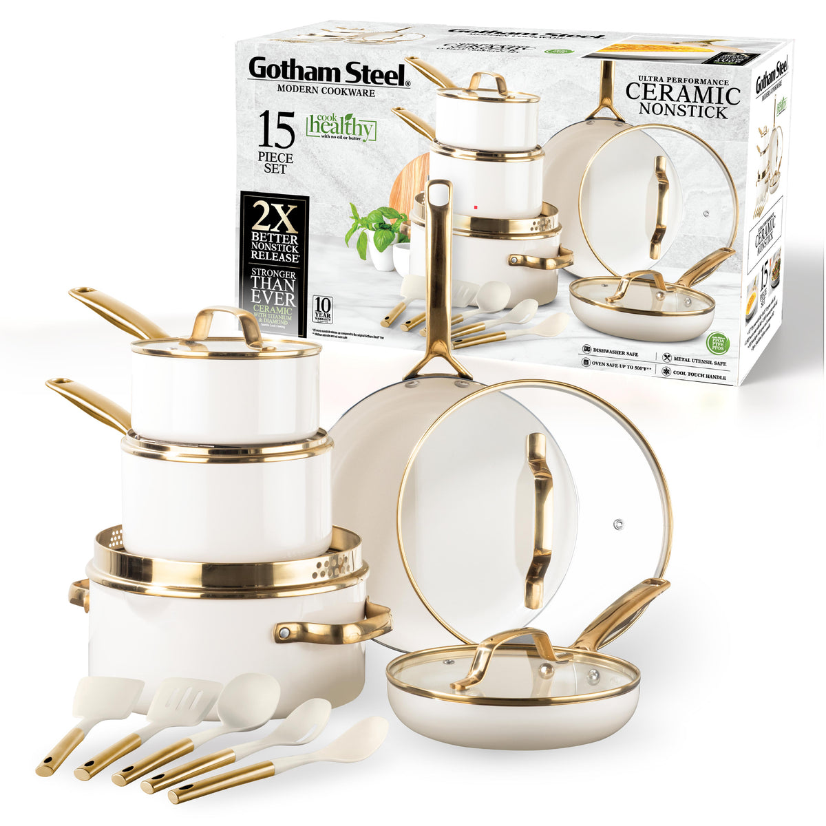 Modern Collection Cookware Bundle with Utensils