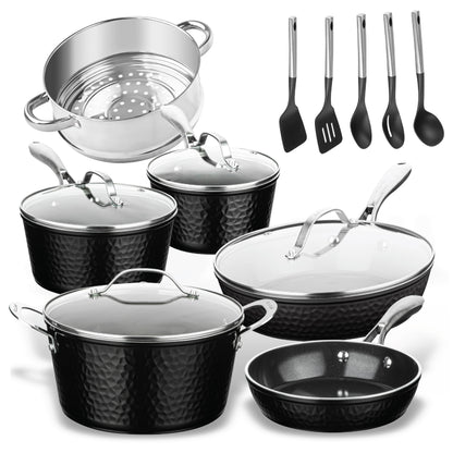 Hammered Black Cookware Bundle