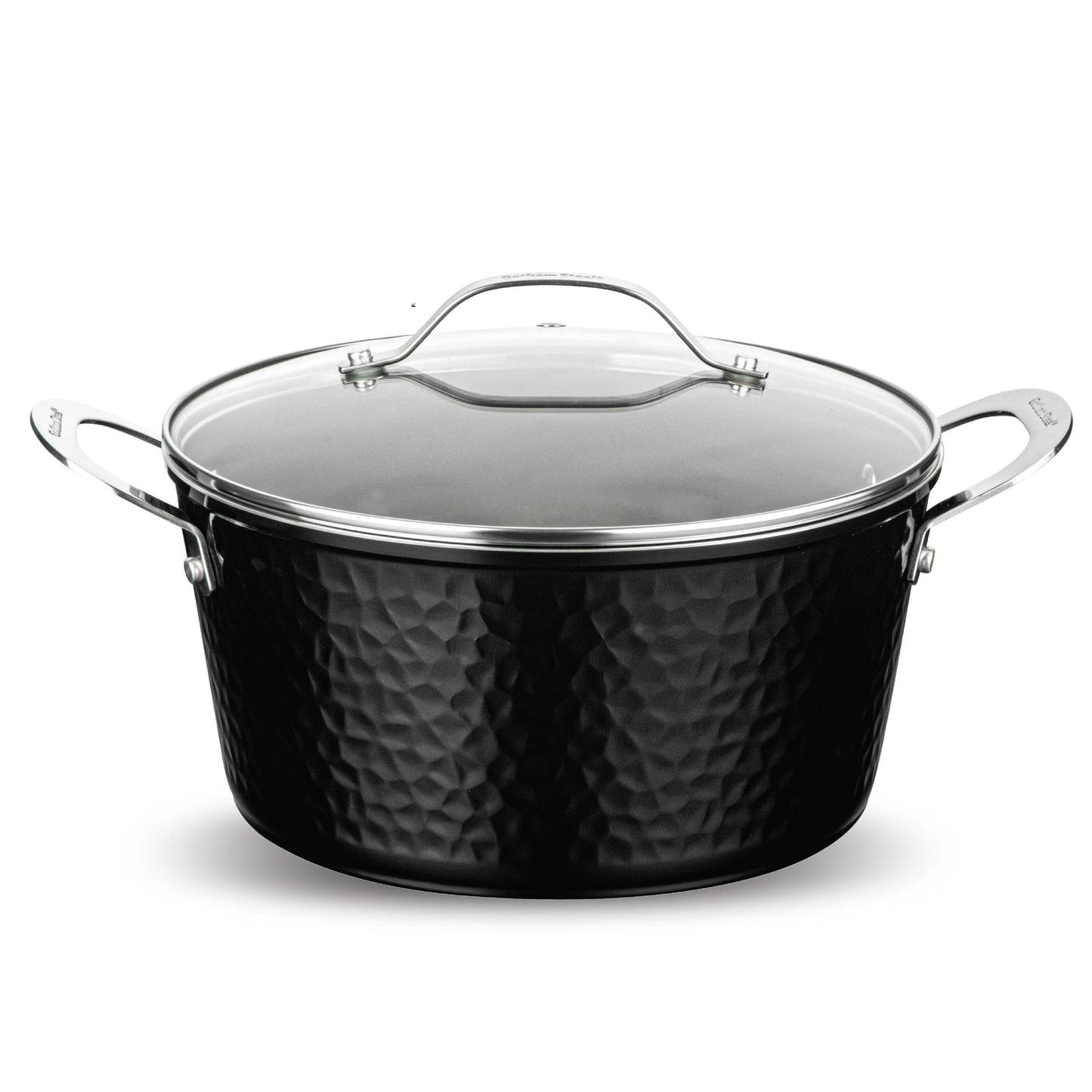 Hammered Black 5qt Stock Pot & Lid