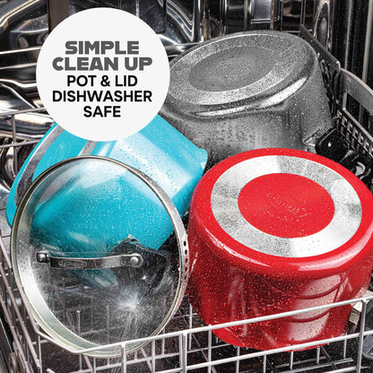 Stainless Steel Pasta Pot with Strainer Lid