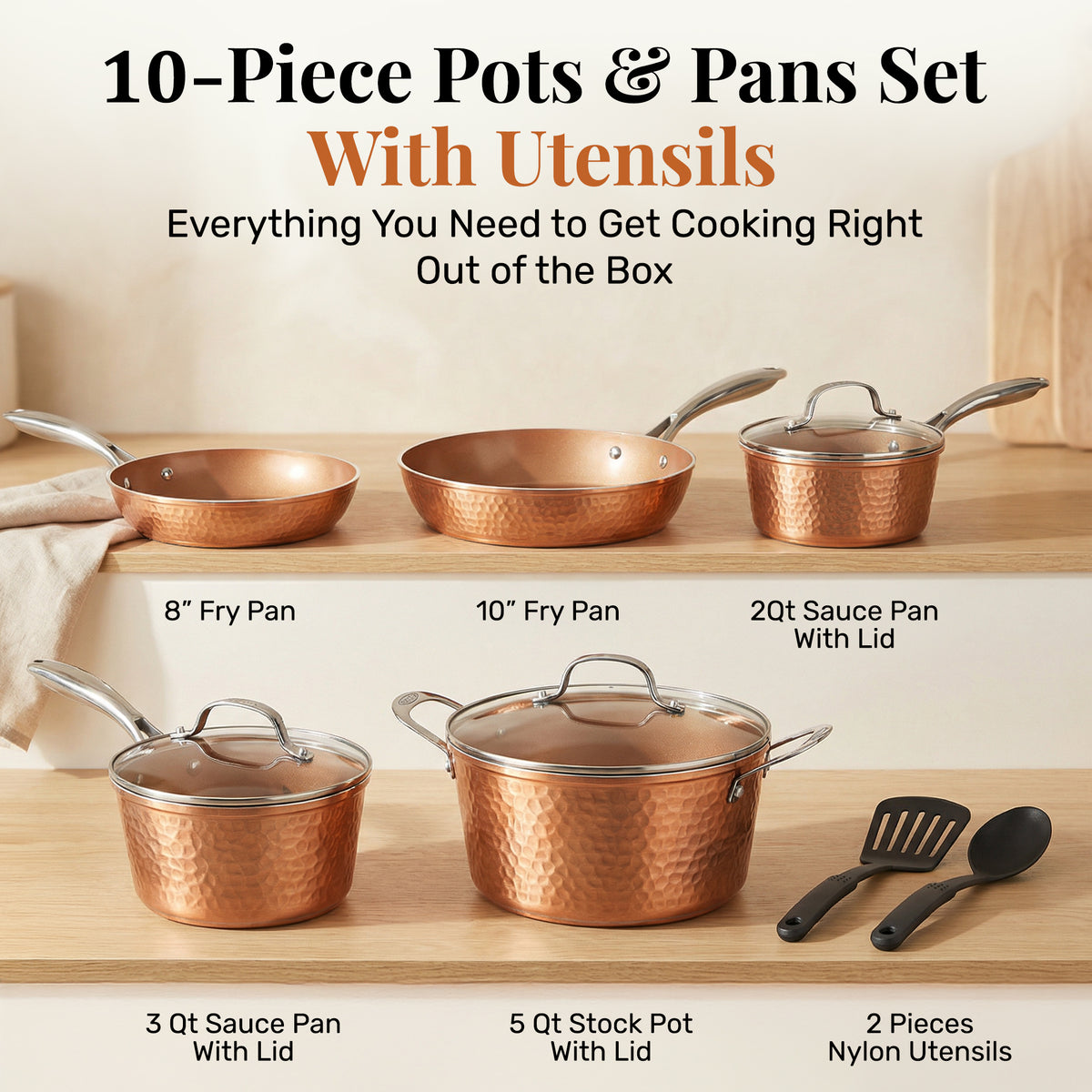 hammered-copper-cookware-set-with-utensils-gotham-steel