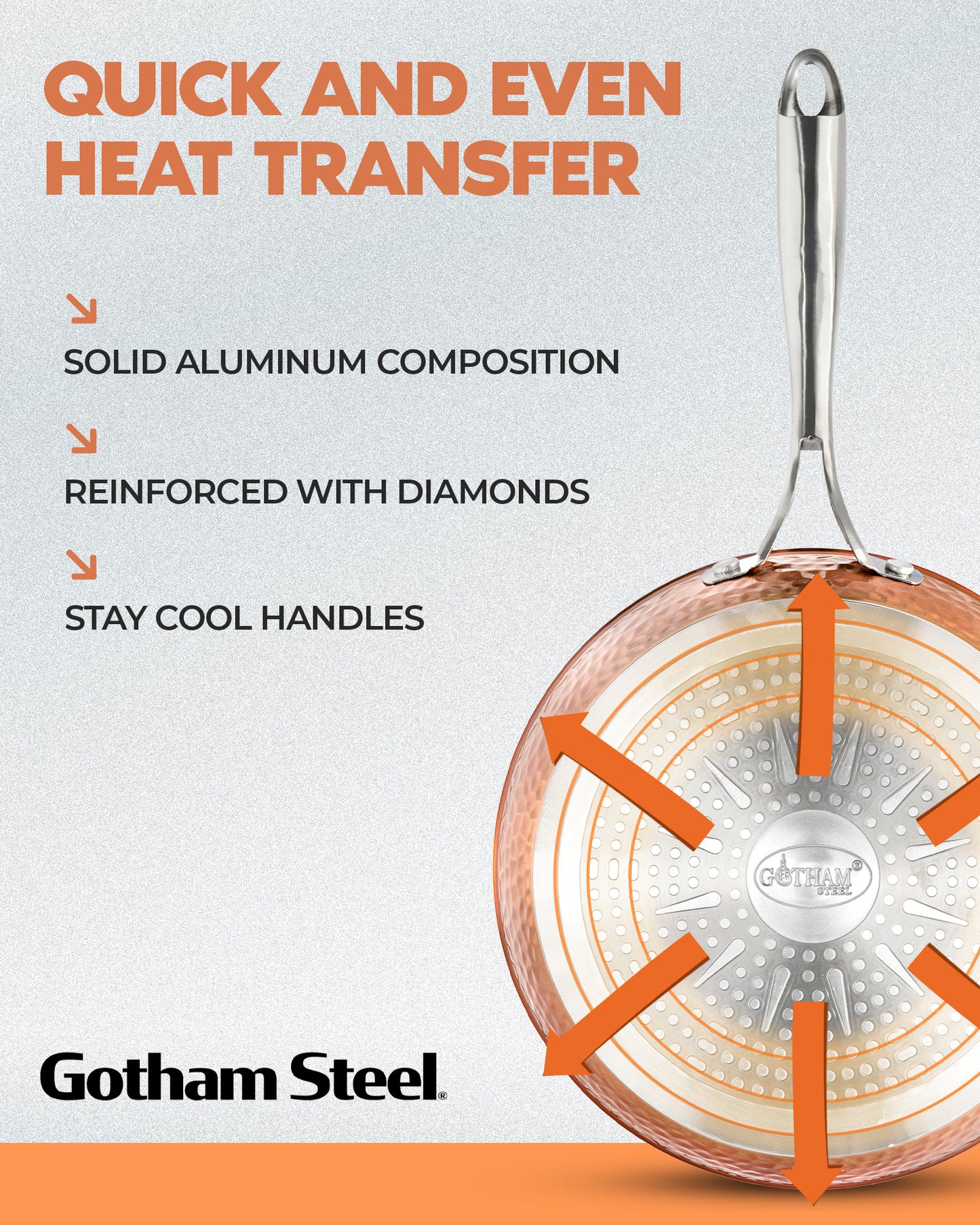 Hammered Copper 15-Piece Cookware and Bakeware Set