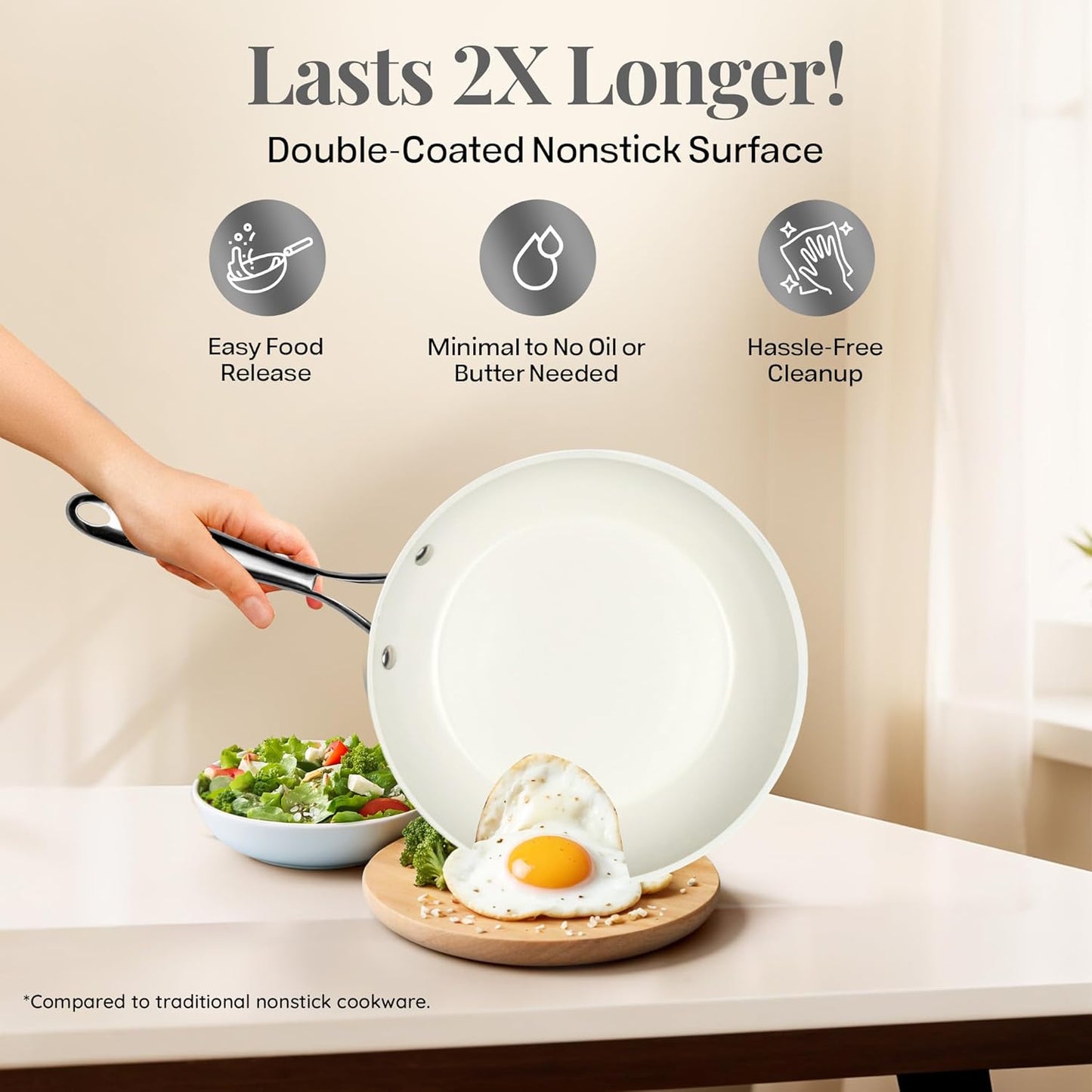 Hammered Cream Cookware Bundle