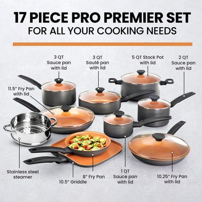 Gotham Steel Pro Premiere 17-Piece Set