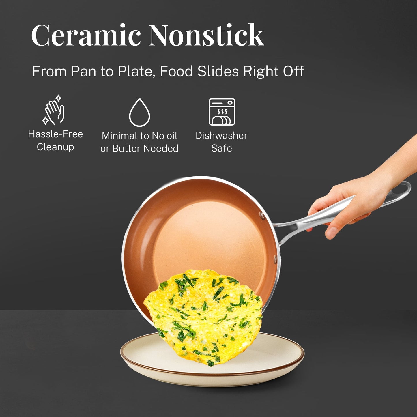 Hammered Copper Cookware Set with Utensils