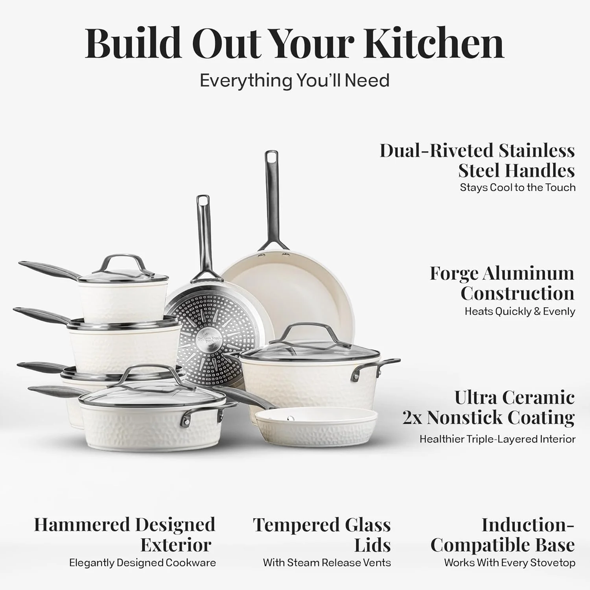 Pro Hammered Natural Collection Kitchen in a Box – Gotham Steel