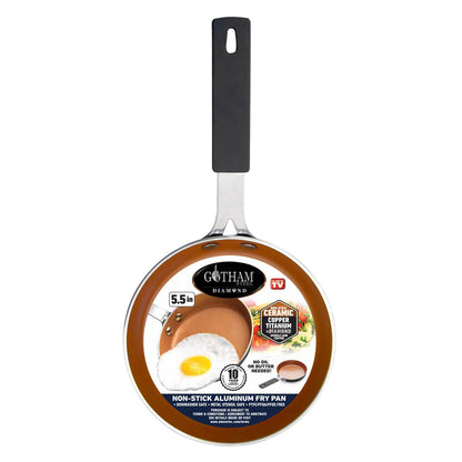 5.5'' Non Stick Ceramic Frying Pan, PFTE, PFOA, PFOS Free, Egg and Omelet Pan, Ultra Nonstick, Dishwasher Safe, Stay Cool Handle