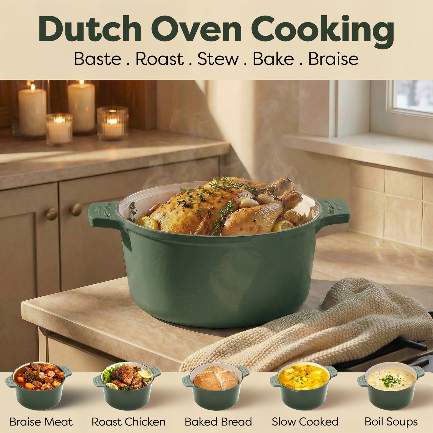 5 Qt Ceramic Dutch Oven