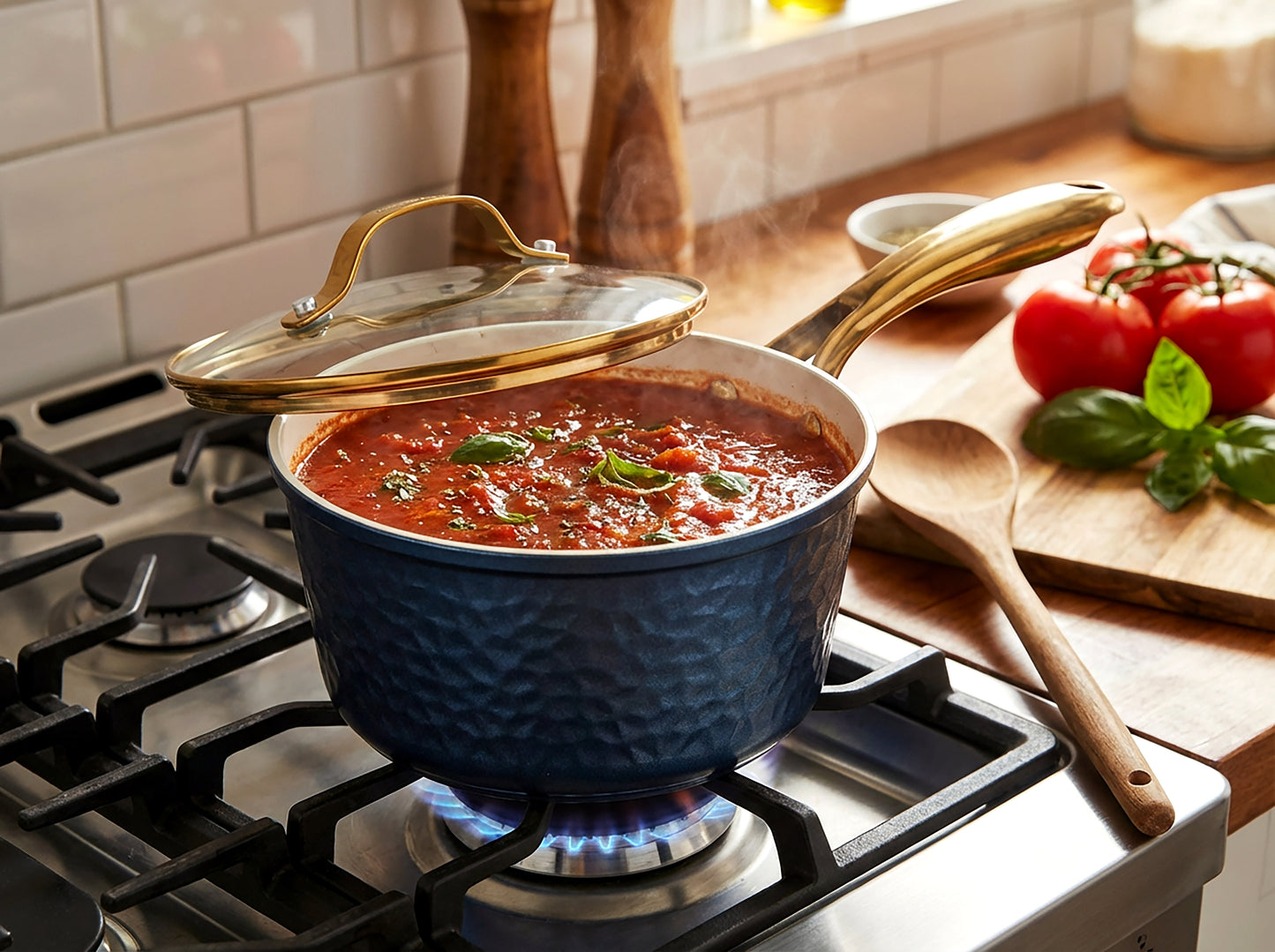 Hammered Ceramic Cookware Set