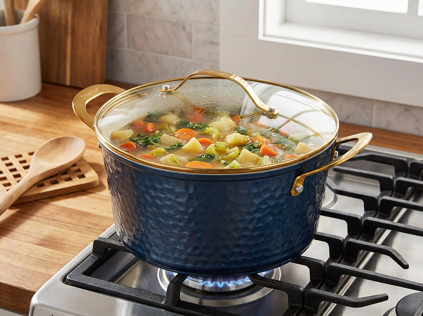 Hammered Ceramic Cookware Set