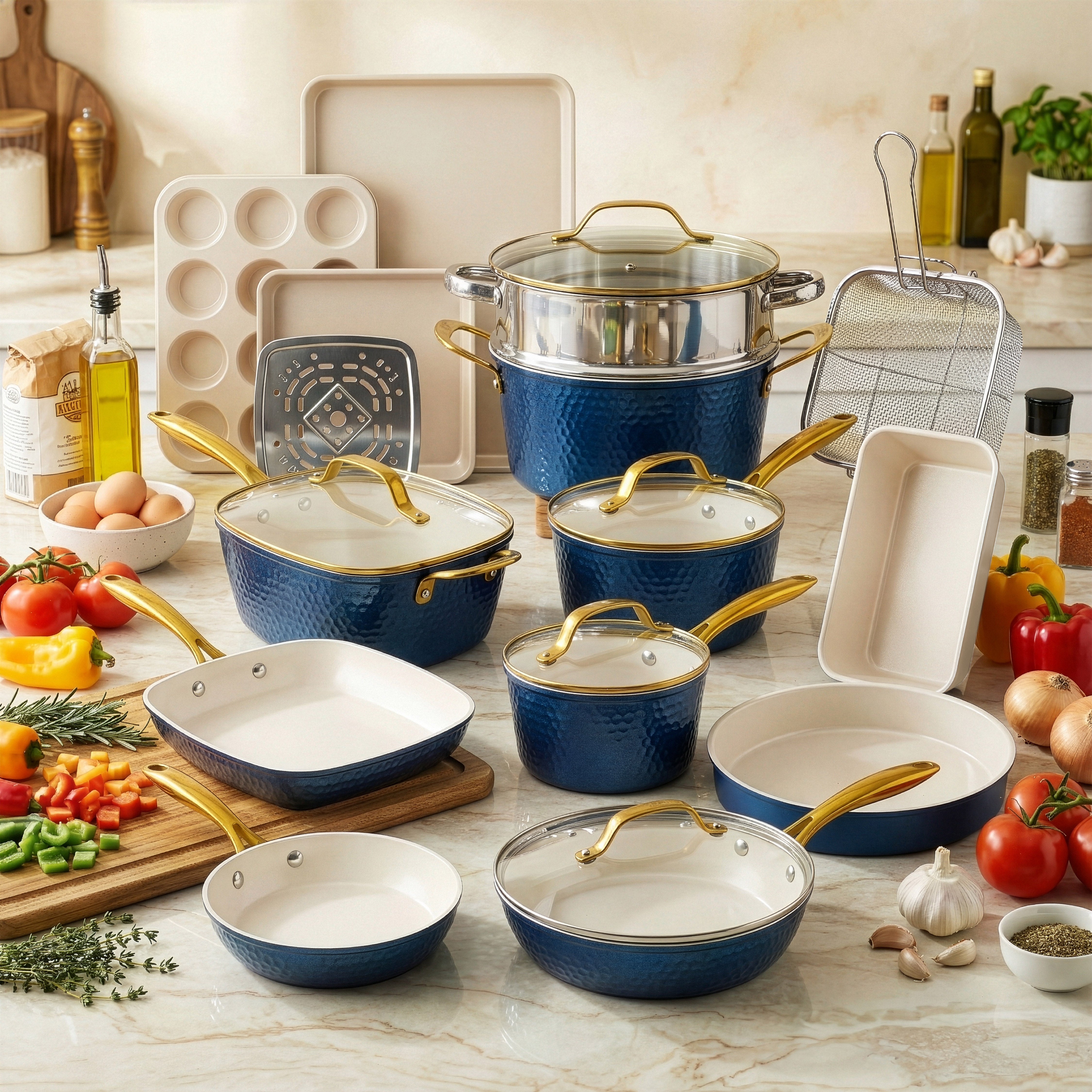 Pro Hammered Natural Collection Kitchen in a Box – Gotham Steel