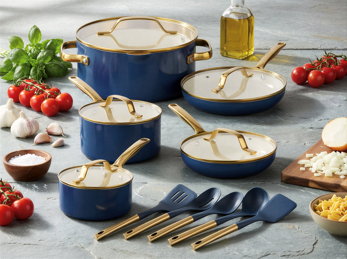 Modern Collection Cookware Bundle with Utensils