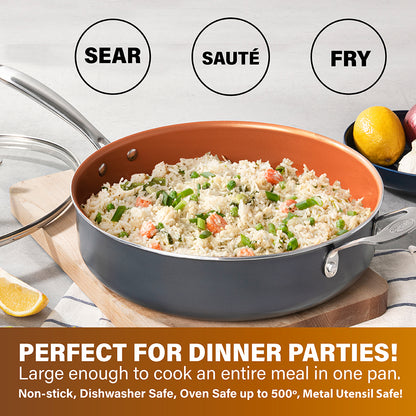 Signature Ceramic Sauté Pan with Lid