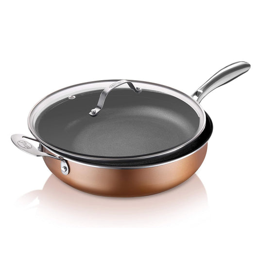 Cast Textured Sauté Pan with Lid