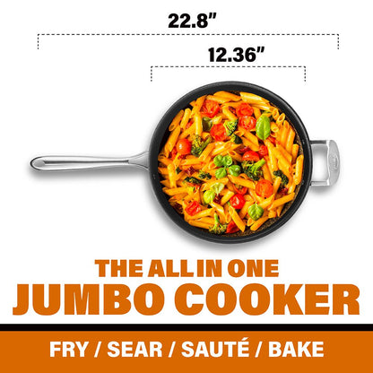 Cast Textured Sauté Pan with Lid